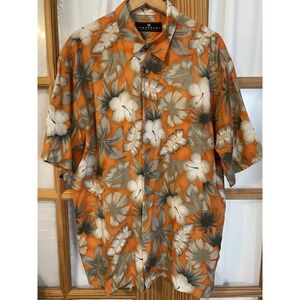Vtg 70s Consensus Men's Hawaiian Shirt L Button Up Short Sleeves Beach Vacation